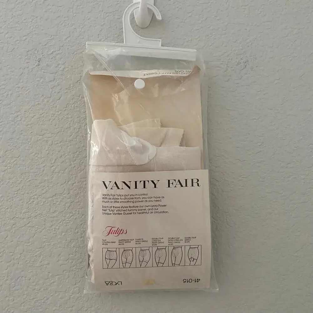 Vintage Vanity Fair Tulips Girdle NOS Long Leg Panty Size M USA - Picture 4 of 12